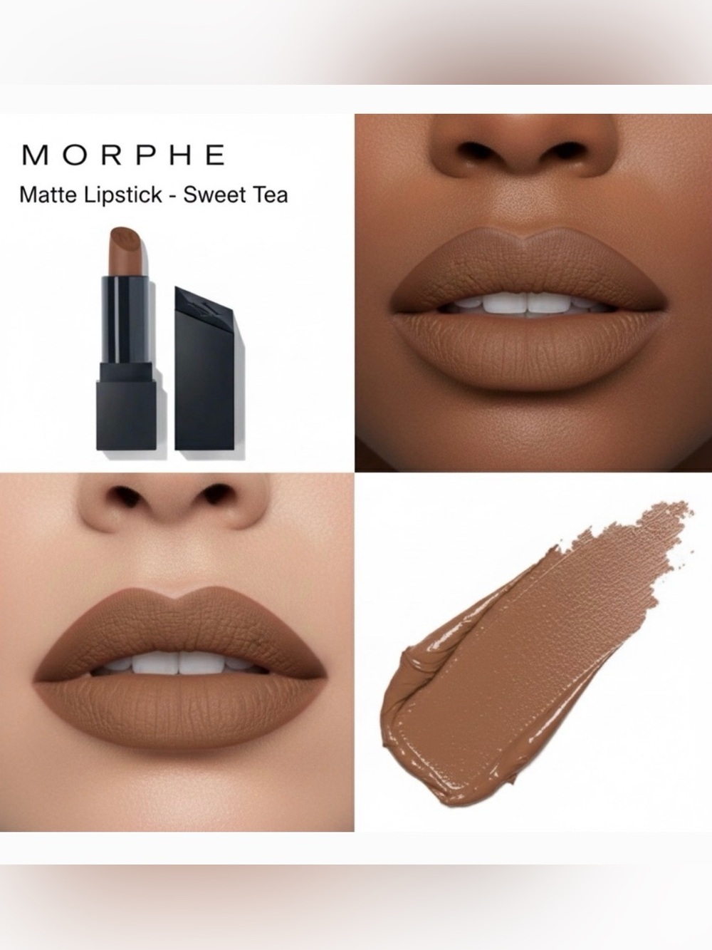 NEW Morphe Matte Lipstick in shade Sweet Tea w/Lip Pencil - Picture 3 of 9